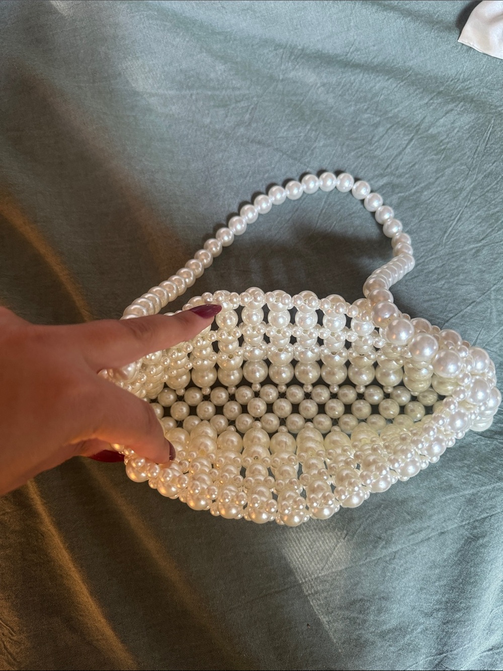 Bridal Pearl Shoulder Bag - Picture 7 of 7